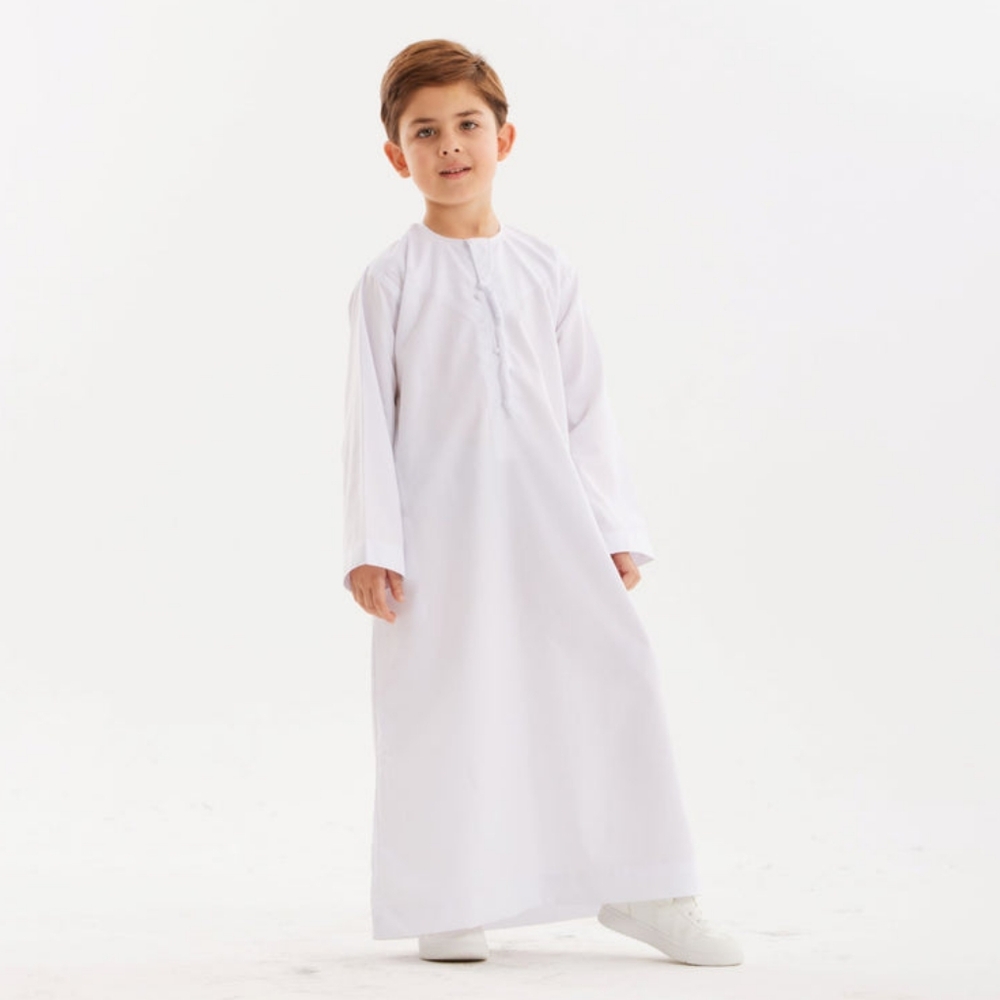 White Emirati Kandora With Egal and Shemagh For 8 to 9 Years Old Boy